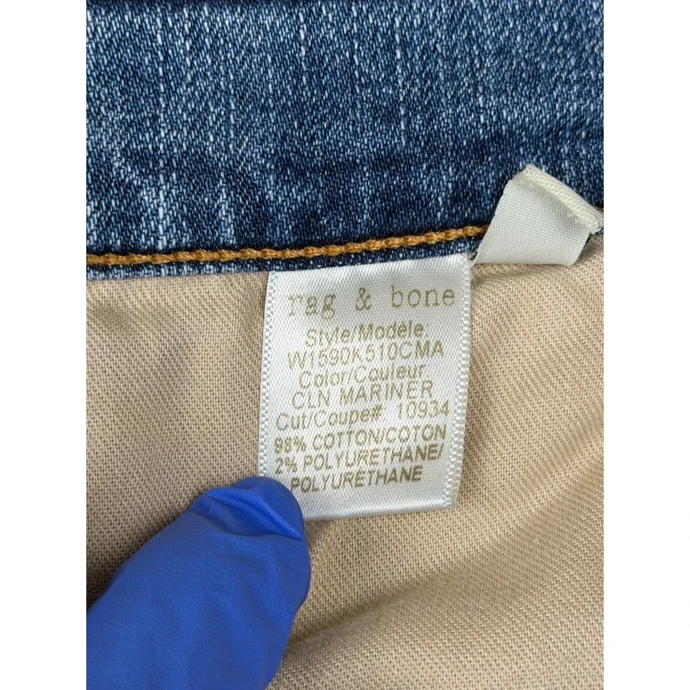 Rag and Bone The Dre Womens Jeans Size 28 Blue Wash Stretch Denim Made USA